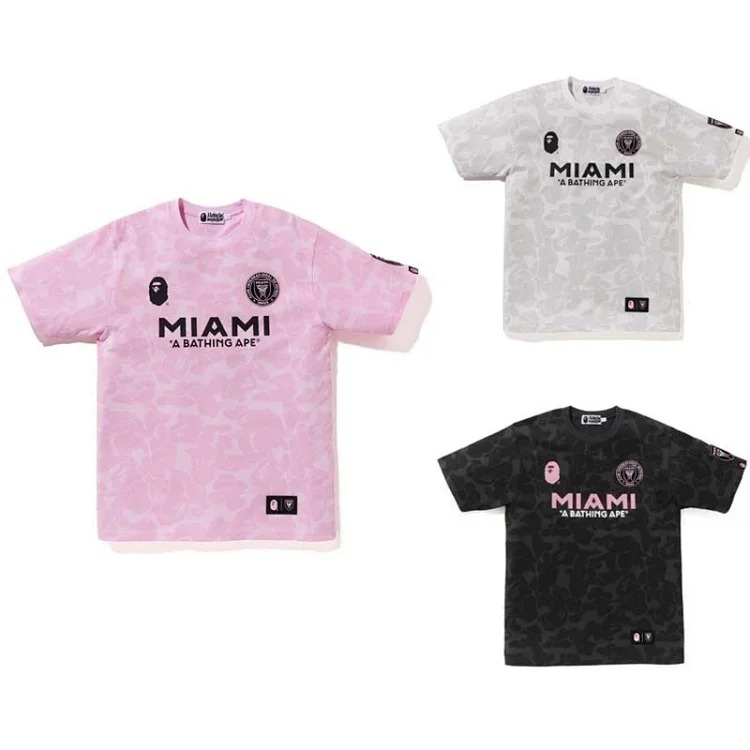 Cross-border wholesale bp Miami trendy brand T-shirt foreign trade one piece dropshipping ape-man head MIAMI short sleeves