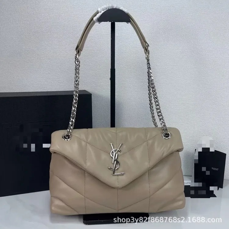 Bags for Women 2025 New Genuine Leather Lou Lou Puffer Cloud Bag Quilted Chain Shoulder Puff Bag