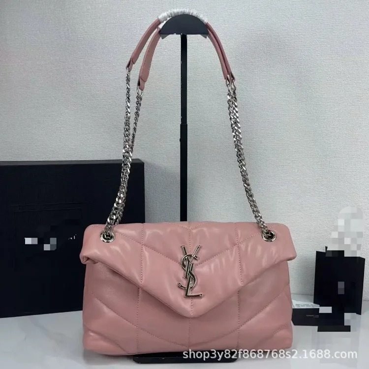 Bags for Women 2025 New Genuine Leather Lou Lou Puffer Cloud Bag Quilted Chain Shoulder Puff Bag