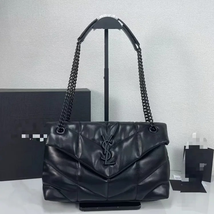 Bags for Women 2025 New Genuine Leather Lou Lou Puffer Cloud Bag Quilted Chain Shoulder Puff Bag