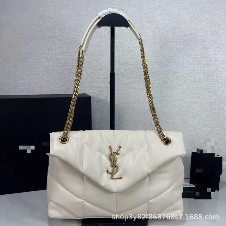 Bags for Women 2025 New Genuine Leather Lou Lou Puffer Cloud Bag Quilted Chain Shoulder Puff Bag