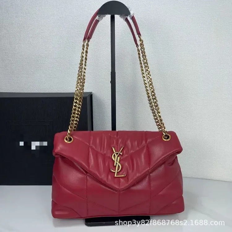 Bags for Women 2025 New Genuine Leather Lou Lou Puffer Cloud Bag Quilted Chain Shoulder Puff Bag