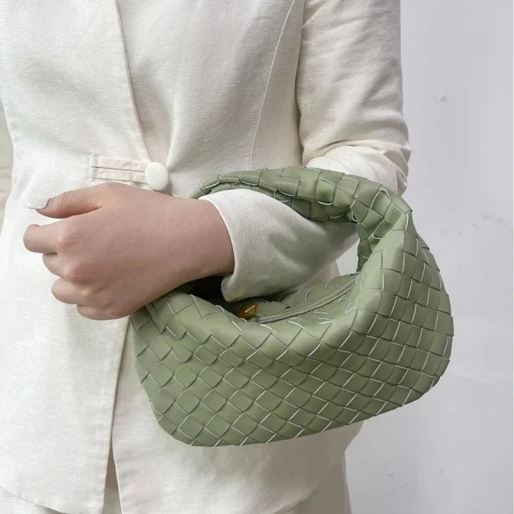 New dumpling bag women's jodie handmade genuine woven knotted bag genuine leather handbag armpit party bag for women
