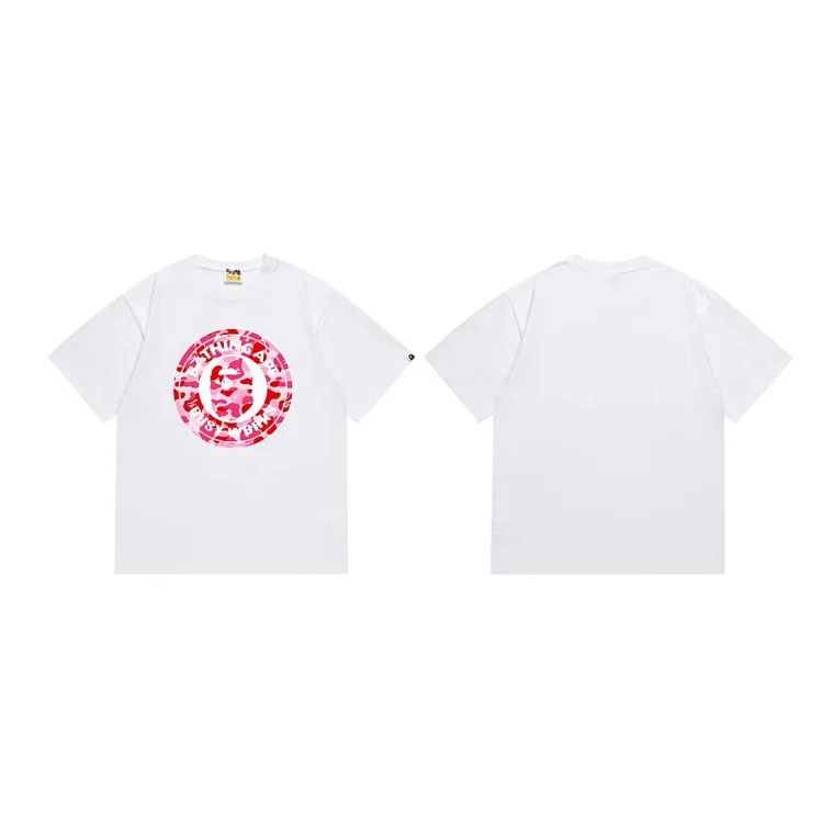 Classic BAPE ape head pure cotton camouflage printed round neck short-sleeved T-shirt Japanese loose trendy top image 2