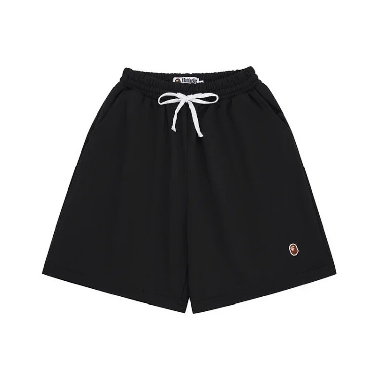 Japanese trendy brand BAPE E embroidered small label shorts summer teenagers men and women casual large size simple beach pants women