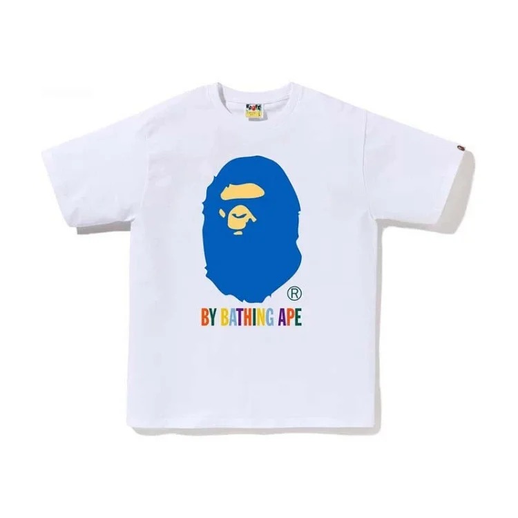 JS. Cross-border wholesale supply and foreign trade dropshipping 260g heavyweight BAPE ape head shark short-sleeved T-shirt 9 image 4