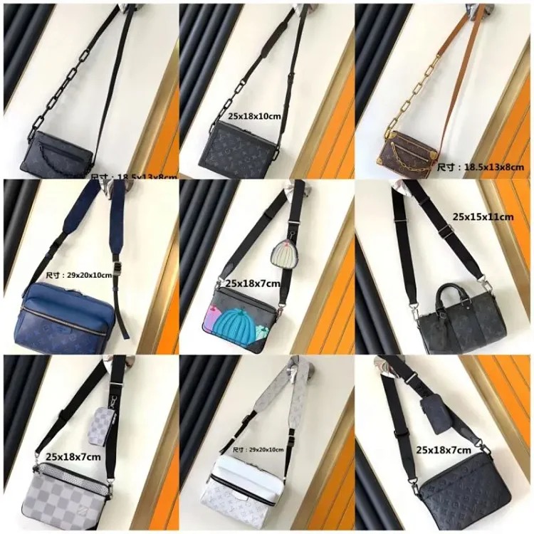 Celine XMT182025 new men's and women's bags genuine leather box bag chain bag Black Warrior three-in-one messenger bag pillow bag