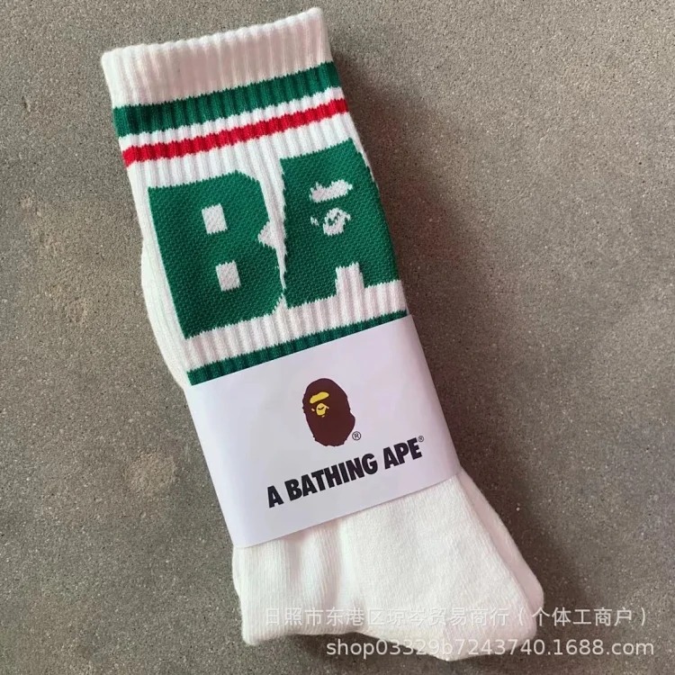 Apeman head Japanese new socks for men and women mid-tube sports thickened towel bottom image 3