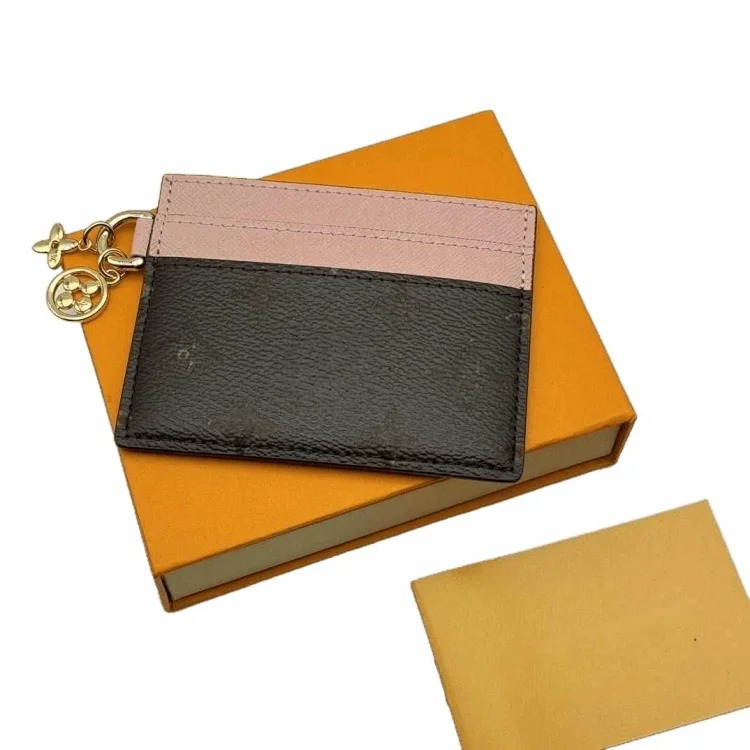 Popular batch of European and American foreign trade classic letter full leather embossed card holder wallet original quality document card holder 82739