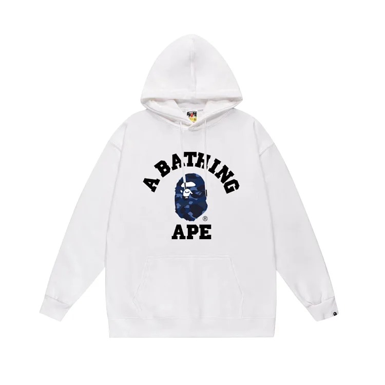 Fashionable simple print hooded sweatshirt
