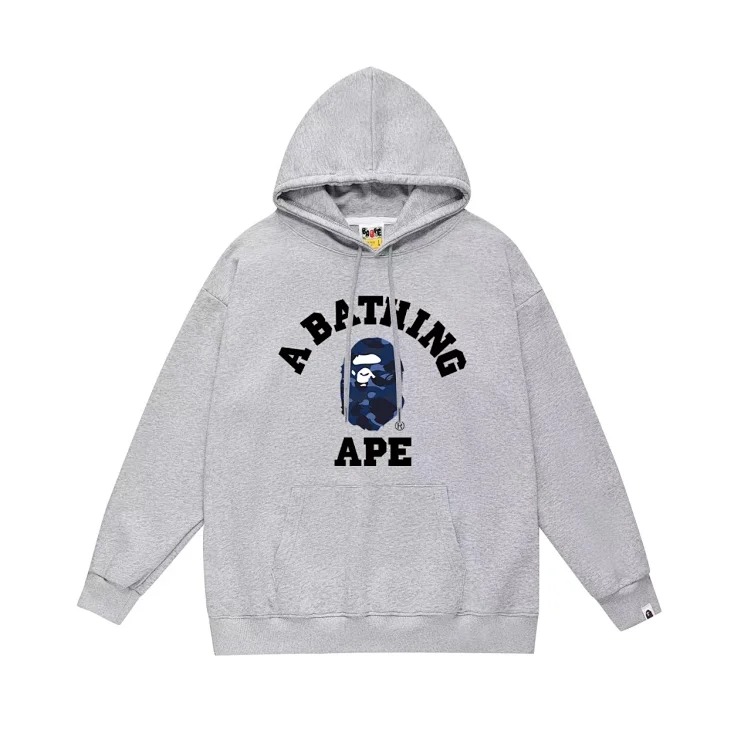 Fashionable simple print hooded sweatshirt
