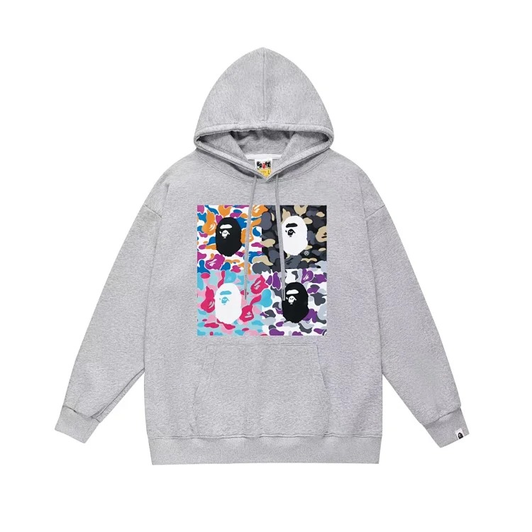 Fashionable simple print hooded sweatshirt