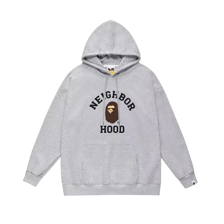 Fashionable simple print hooded sweatshirt