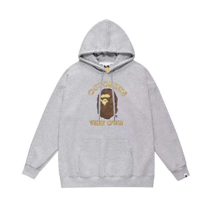 Fashionable simple print hooded sweatshirt