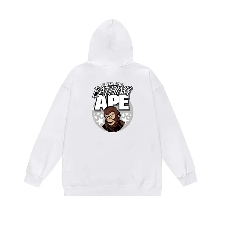 Fashionable simple print hooded sweatshirt