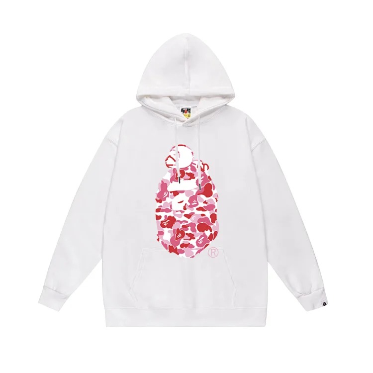 Fashionable simple print hooded sweatshirt