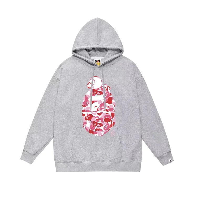 Fashionable simple print hooded sweatshirt
