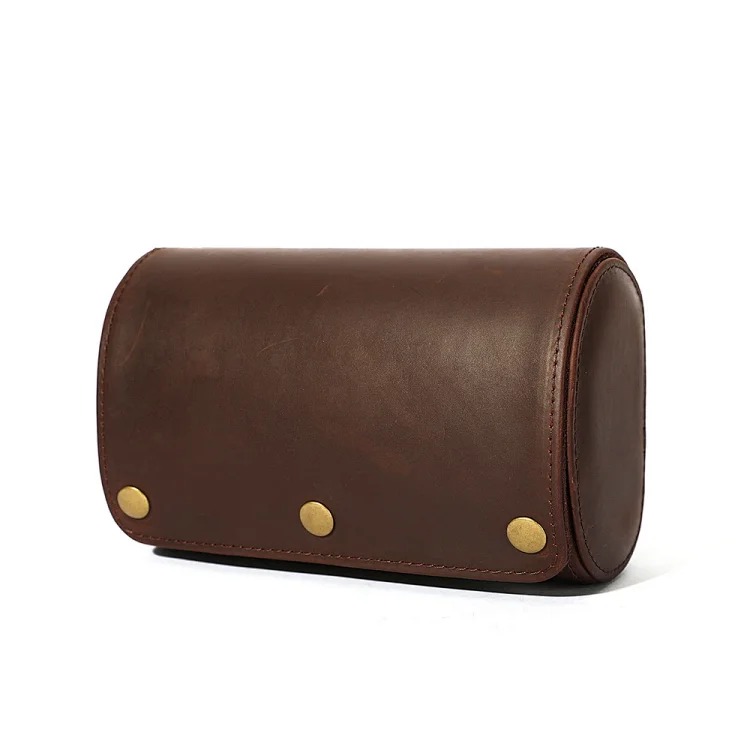 Cross-border retro crazy horse leather watch box couple mechanical watch gift box high-end convenient watch storage box