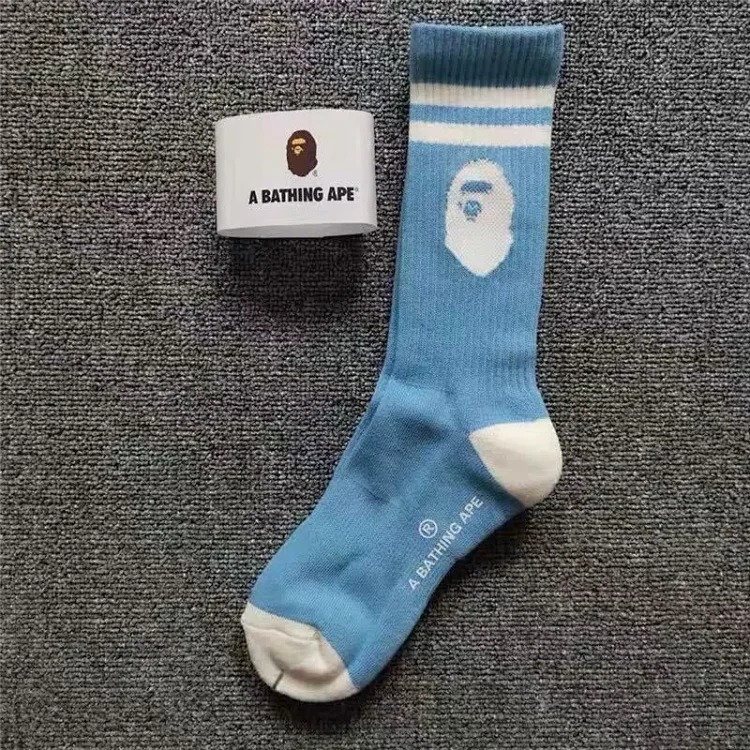 BP ape head towel bottom socks street dead high-top skateboard socks men's and women's sports basketball socks drop shipping image 6
