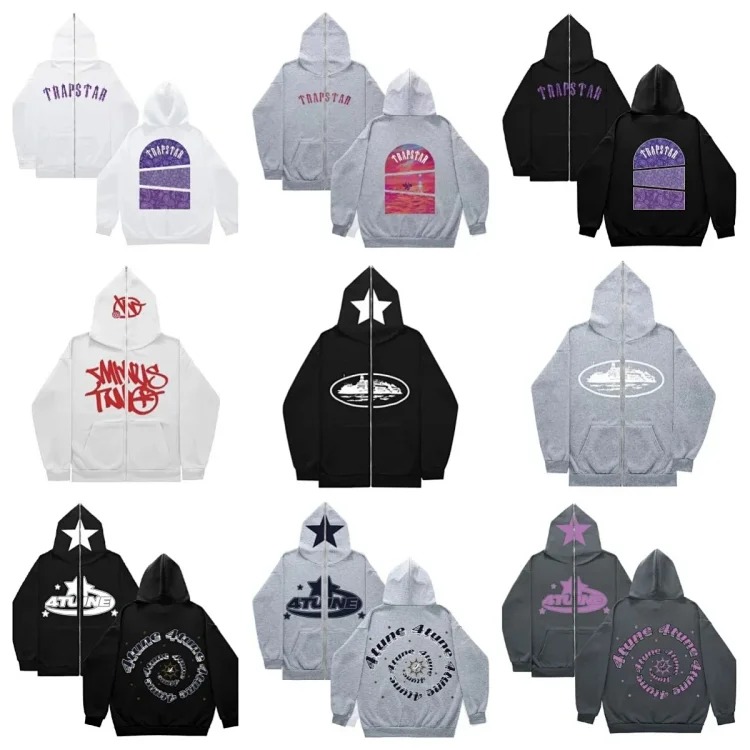 New American trendy zipper sweatshirt jacket-SQ002