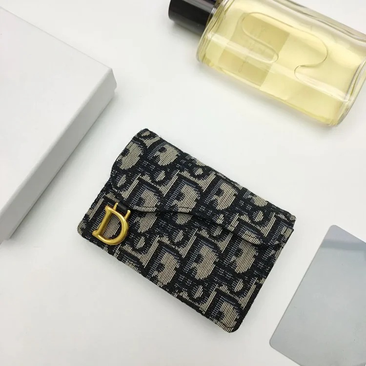 Louis Vuitton French New Presbyopic Short Coin Purse Cowhide Tri-fold Wallet Retro Multi-Function Card Bag Multi-Card Slot ID Bag