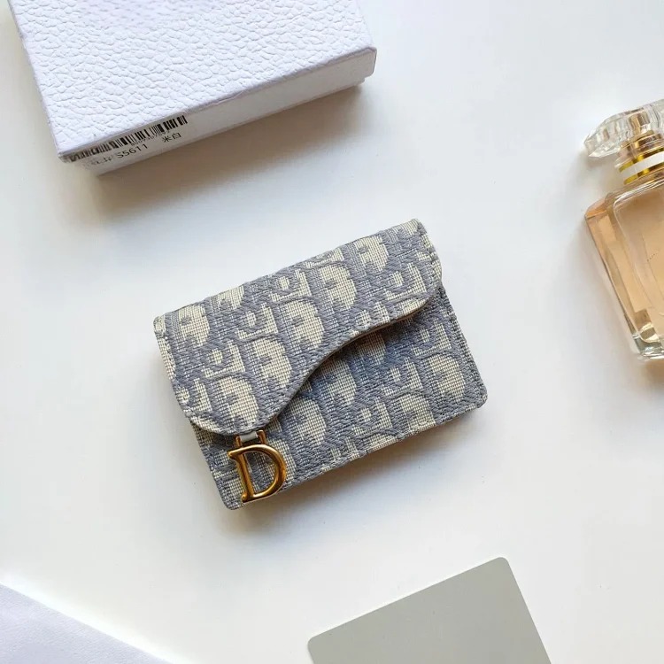 Louis Vuitton French New Presbyopic Short Coin Purse Cowhide Tri-fold Wallet Retro Multi-Function Card Bag Multi-Card Slot ID Bag