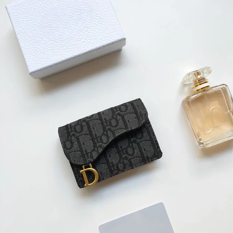Louis Vuitton French New Presbyopic Short Coin Purse Cowhide Tri-fold Wallet Retro Multi-Function Card Bag Multi-Card Slot ID Bag