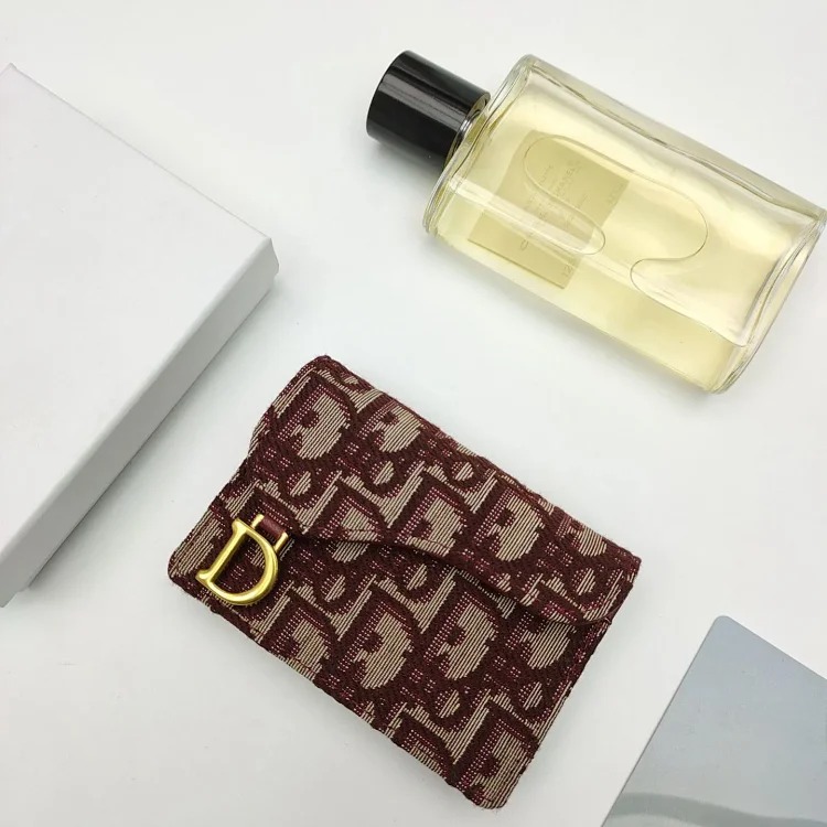 Louis Vuitton French New Presbyopic Short Coin Purse Cowhide Tri-fold Wallet Retro Multi-Function Card Bag Multi-Card Slot ID Bag