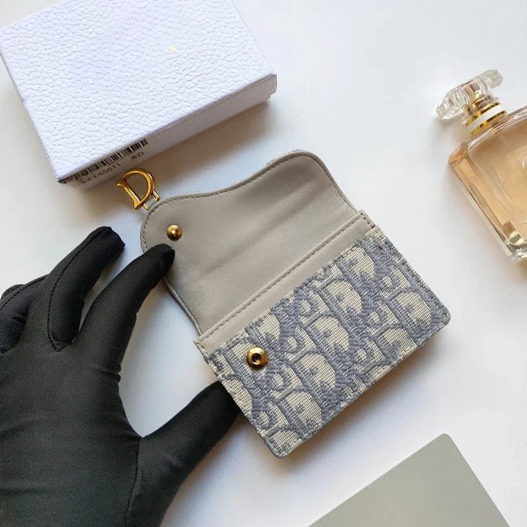 Louis Vuitton French New Presbyopic Short Coin Purse Cowhide Tri-fold Wallet Retro Multi-Function Card Bag Multi-Card Slot ID Bag