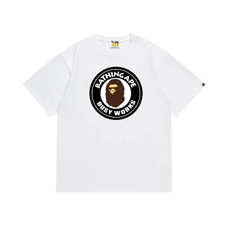 Cross-border wholesale supply foreign trade trendy brand bape ape head shark short-sleeved monkey 260g heavy bape T-shirt short image 2