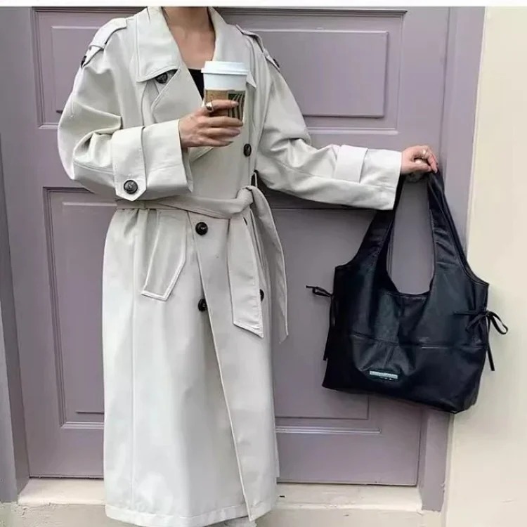 Korean niche trendy brand matin kim bow shoulder tote bag mk oil wax leather vegetable basket bag handbag
