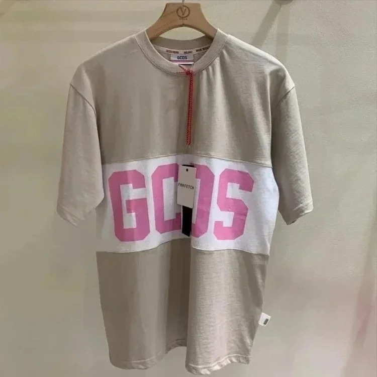 Classic white and red stitching round neck T-shirt, sweatshirt and knitwear for men and women-2542
