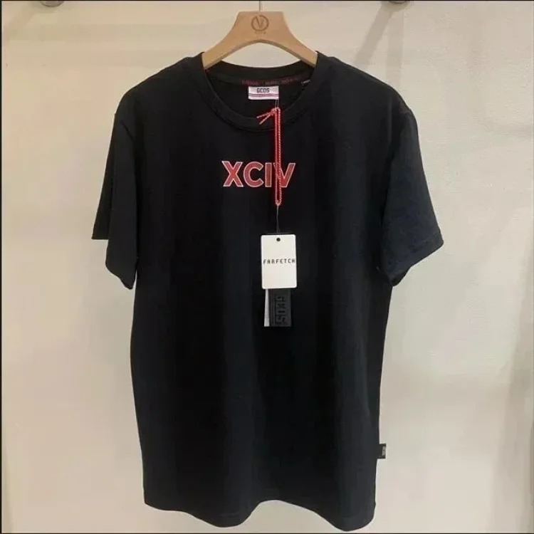 Classic white and red stitching round neck T-shirt, sweatshirt and knitwear for men and women-2542