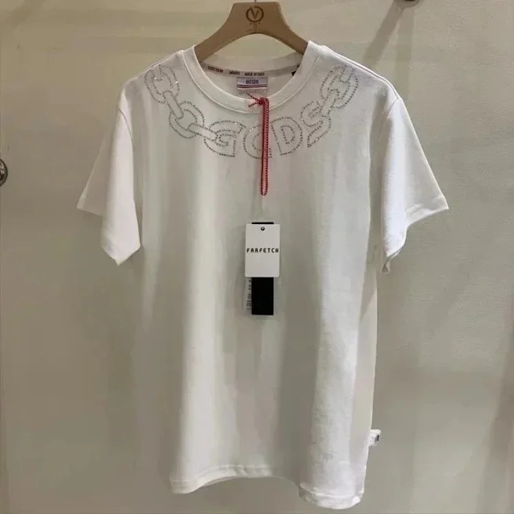 Classic white and red stitching round neck T-shirt, sweatshirt and knitwear for men and women-2542