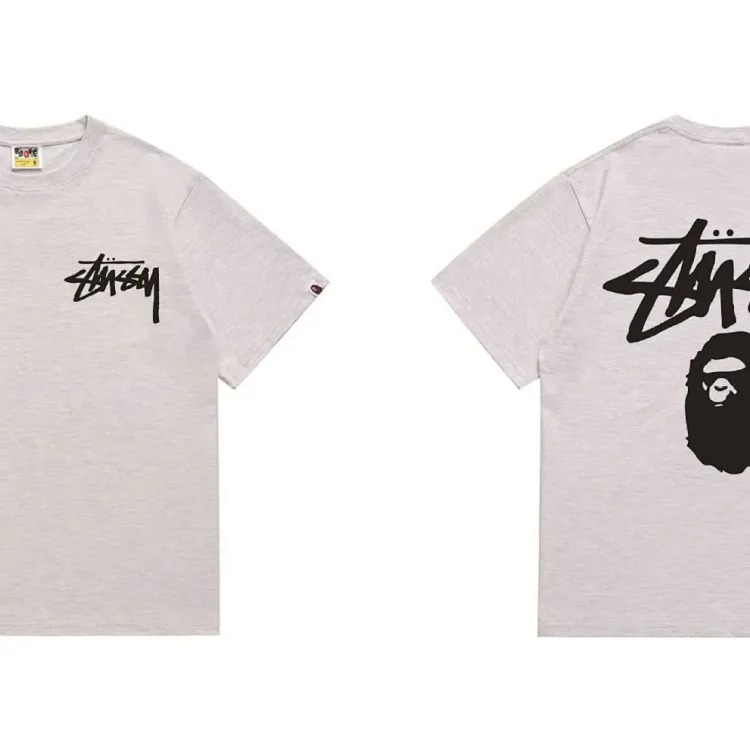 Cross-border 2024 new summer fashion brand BAPE classic ape-man lightning print men's and women's cotton short-sleeved T-shirt image 5