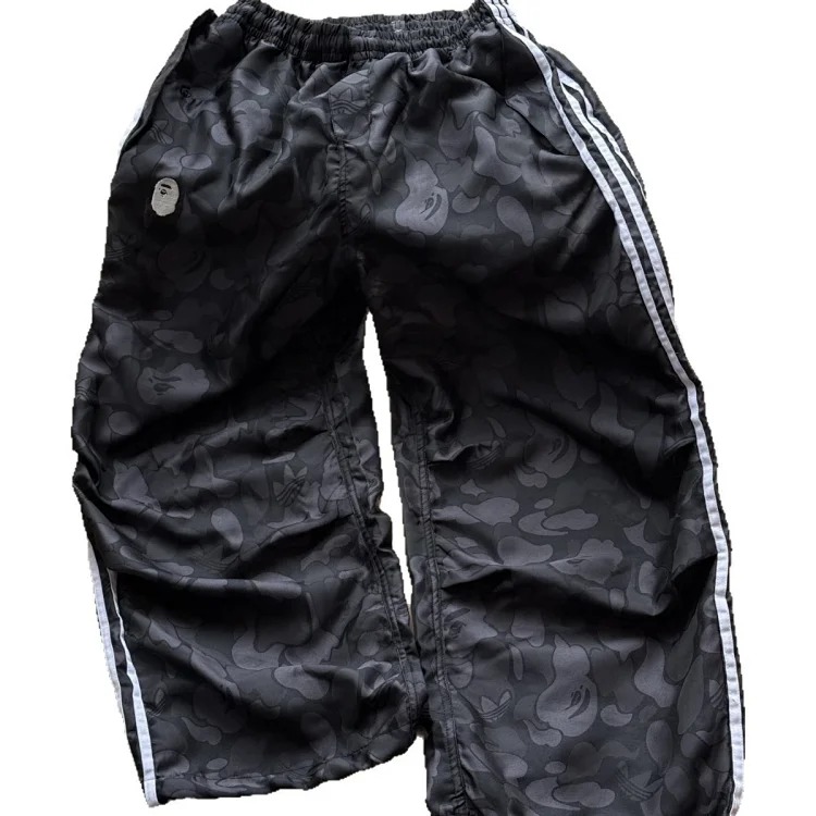 26ss style fashionable and versatile daily striped loose sports woven casual pants
