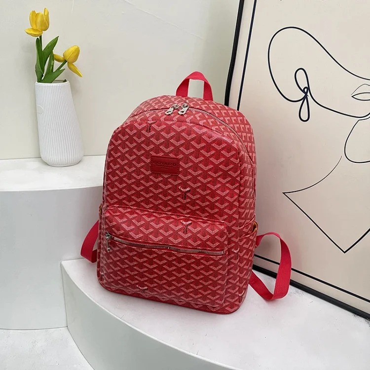 Cross-border dog tooth backpack 2025 new high-end retro outdoor backpack extra large capacity women's backpack Goya image 5