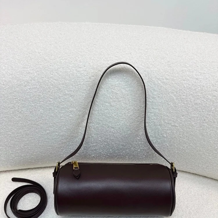 2026 new high-end genuine leather horse hair cow pattern pen holder bag, fashionable and versatile one-shoulder cross-body hand-carrying small bag