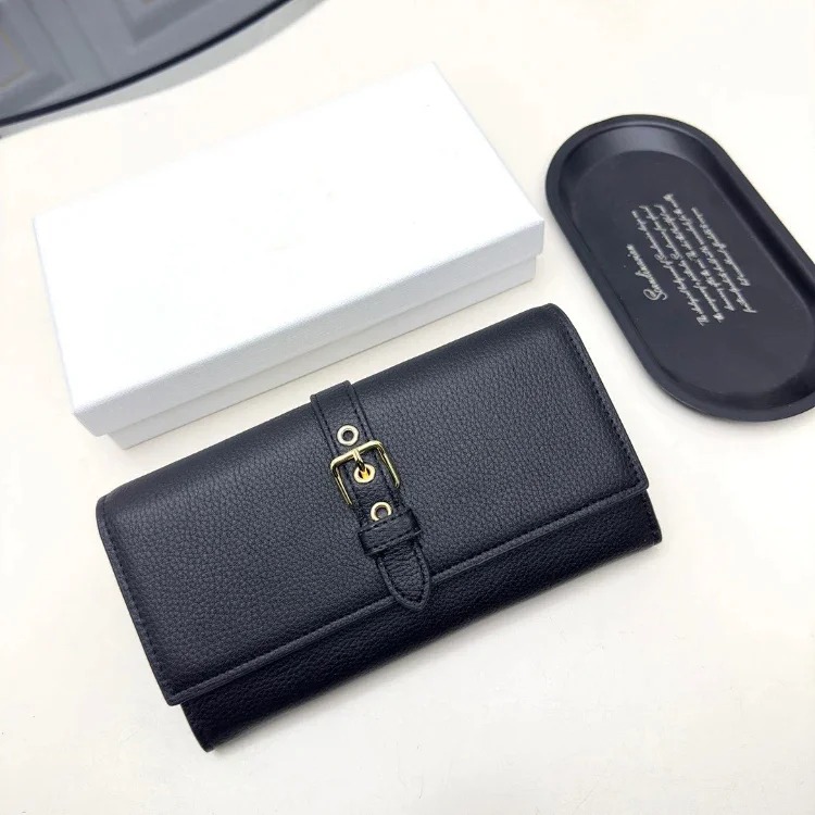SL new genuine leather long card holder coin purse mobile phone bag zipper flip long money-5821