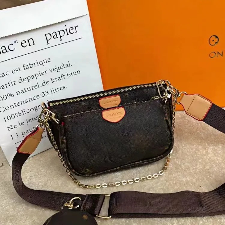 Fashionable Crossbody Chain Mother and Daughter Bag 2024 New Women's Shoulder Underarm Three-in-One Mahjong Bag Broadband Print