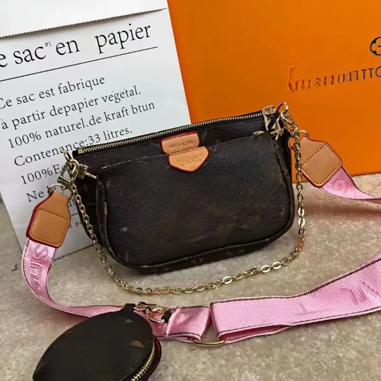 Fashionable Crossbody Chain Mother and Daughter Bag 2024 New Women's Shoulder Underarm Three-in-One Mahjong Bag Broadband Print