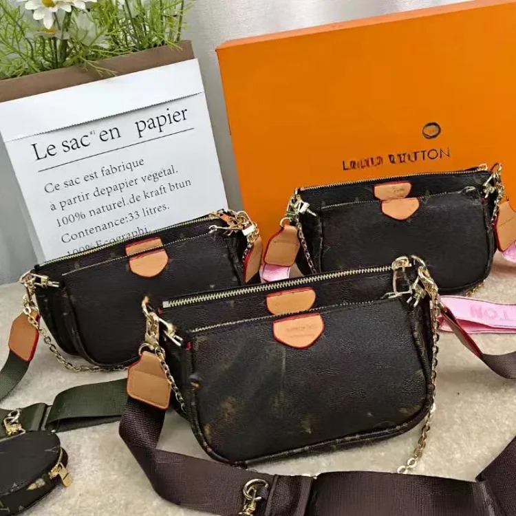 Fashionable Crossbody Chain Mother and Daughter Bag 2024 New Women's Shoulder Underarm Three-in-One Mahjong Bag Broadband Print