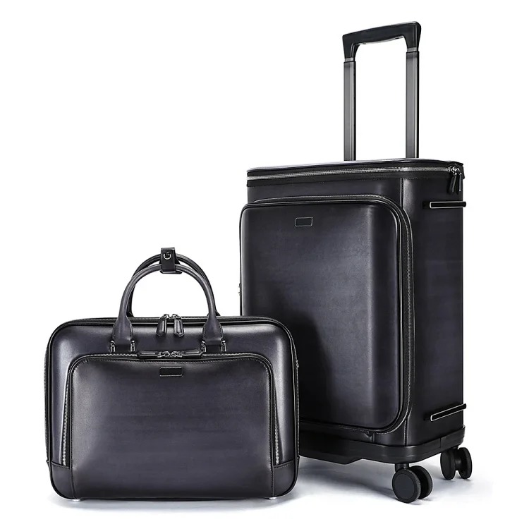 Retro luxury high-end briefcase suitcase 20-inch boarding case travel trolley suit luggage set