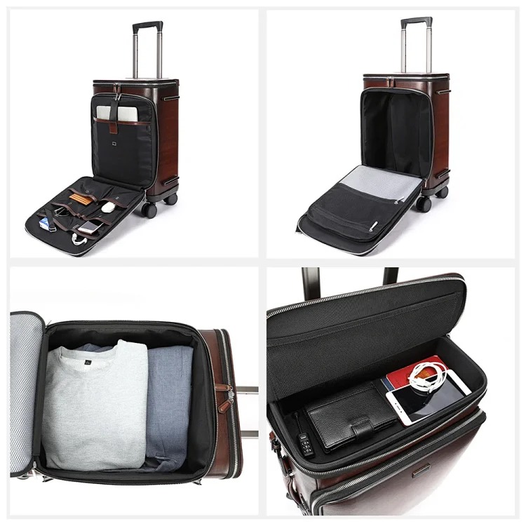 Retro luxury high-end briefcase suitcase 20-inch boarding case travel trolley suit luggage set