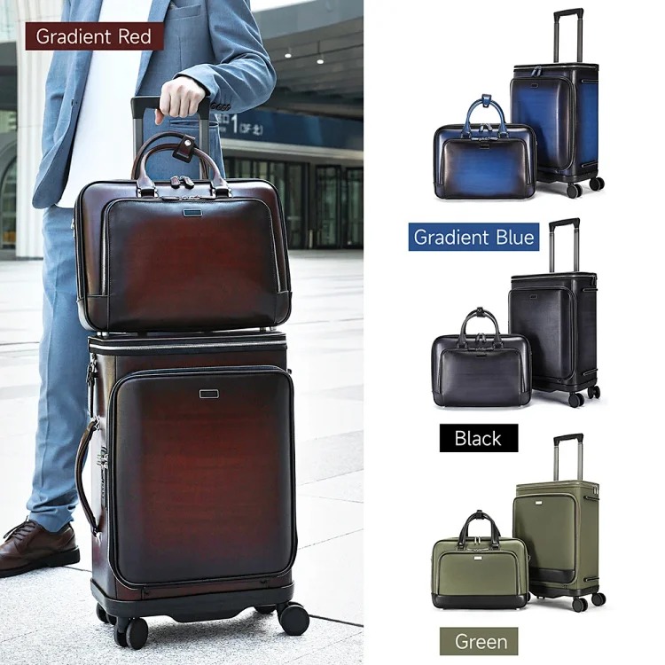 Retro luxury high-end briefcase suitcase 20-inch boarding case travel trolley suit luggage set
