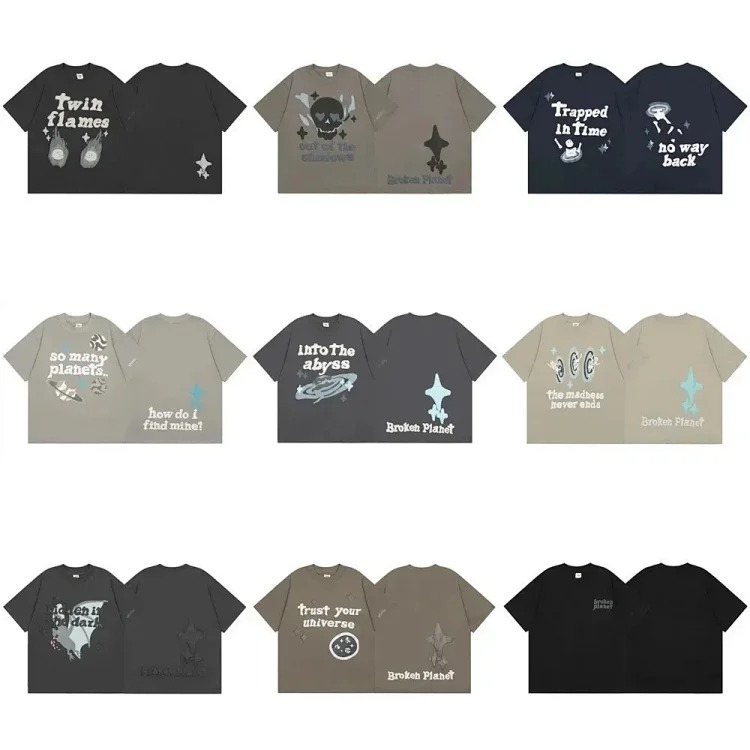 Cartoon skull foam printed round neck short-sleeved T-shirt collection-CY