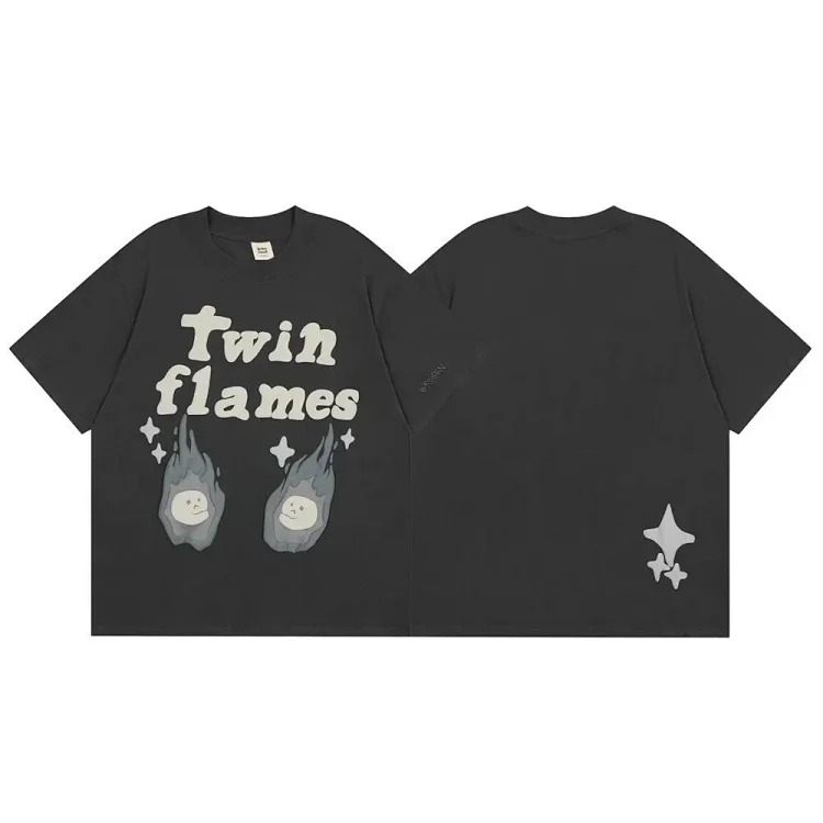 Cartoon skull foam printed round neck short-sleeved T-shirt collection-CY image 2