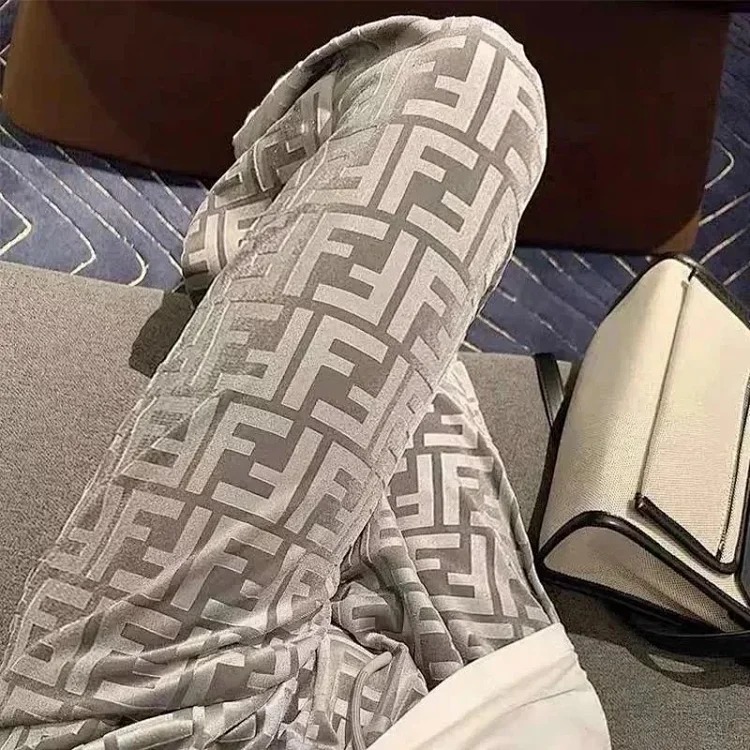Wide-leg pants with double F letters for women in autumn, loose and loose casual , so handsome that they hit the street-CY