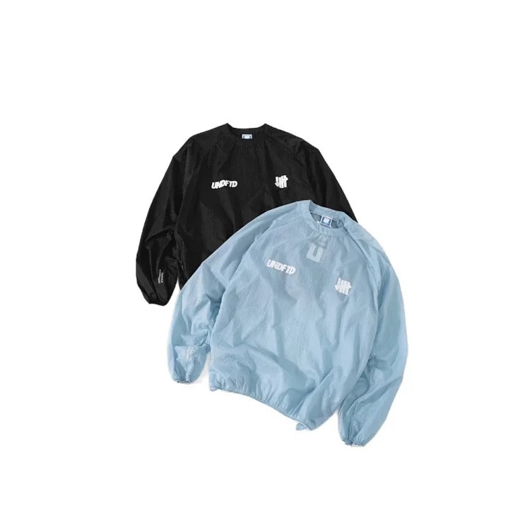 U NDEFEATED 5-stripe leather jacket, round neck zipper, high-end design, trendy brand high version