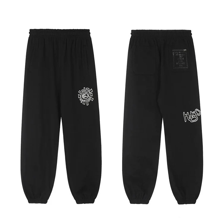 Sun roll plus velvet sweatpants hip-hop American retro high street loose casual sweatshirt-CY